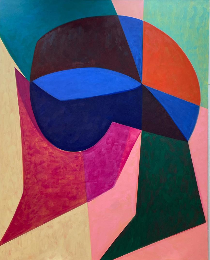 Sarah Brenneman Abstract Painting - Top Ten, Geometric, Gestural Abstraction, Dripped Painting