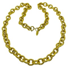 SARAH COVENTRY, collana vintage firmata con catena in tonalità oro
