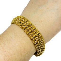 SARAH COVENTRY signed vintage gold tone designer link bracelet