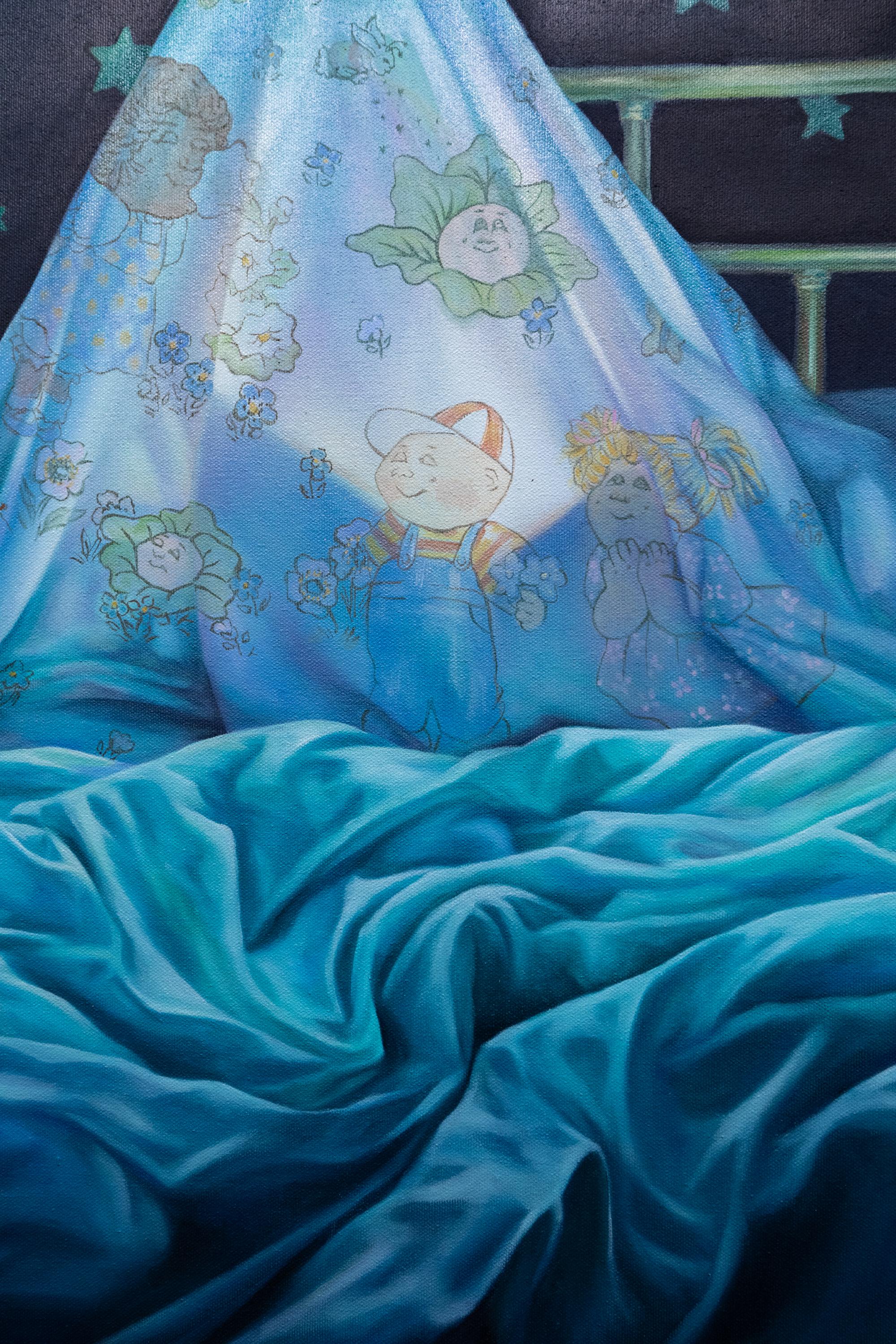 Just 5 More Minutes? - Contemporary Painting by Sarah Detweiler