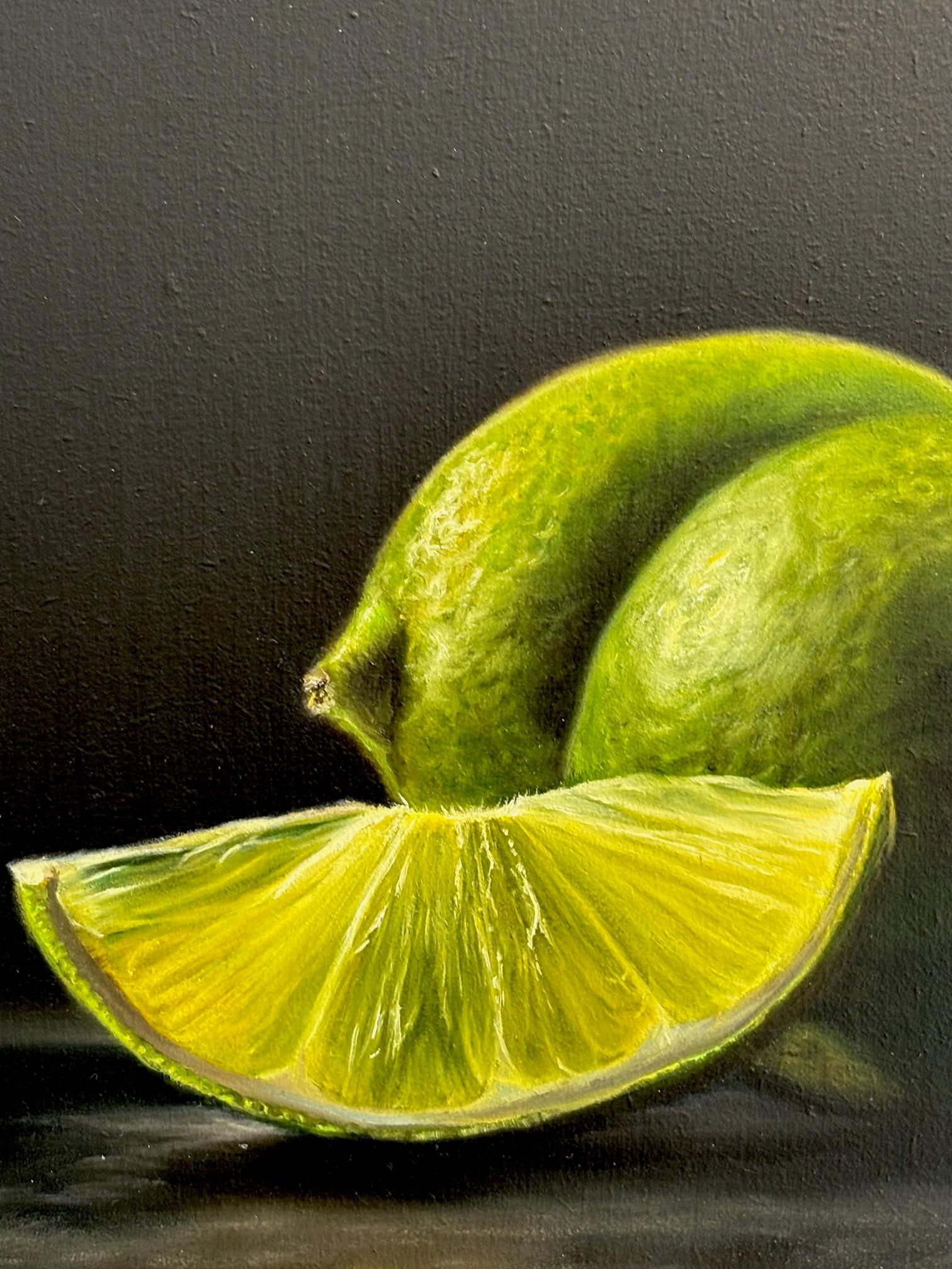 Lime Light - pittura ad olio originale - contemporaneo  opere d'arte di natura morta e realistica in vendita 1