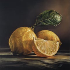 Ora d’Oro – original realism contemporary fruit painting for sale