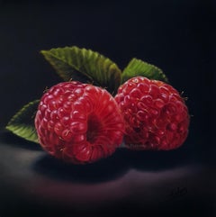 Himbeer-Rhapsodie - Original Ölgemälde - zeitgenössisch  stillleben kunstwerk