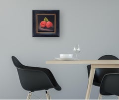 Razzle Dazzle Raspberries –original realism contemporary fruit painting for sale