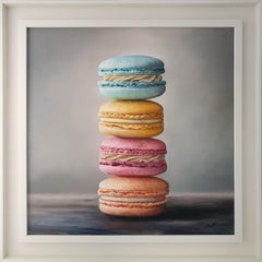 Sweet Stack - original realism oil painting - contemporary still life artwork