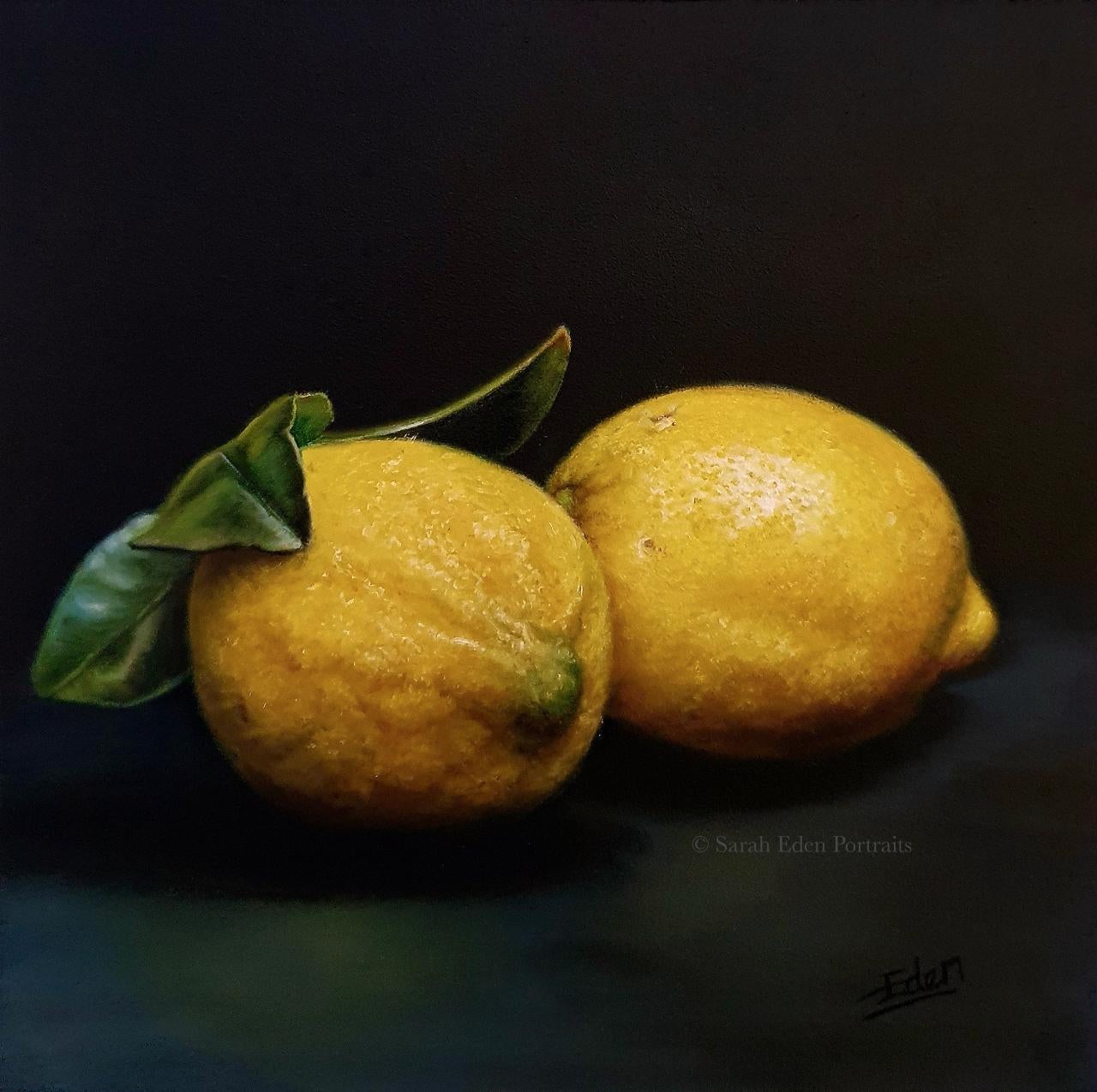 Zest for Life - peinture à l'huile originale - contemporaine  nature morte réalisme œuvre d'art - Painting de Sarah Eden
