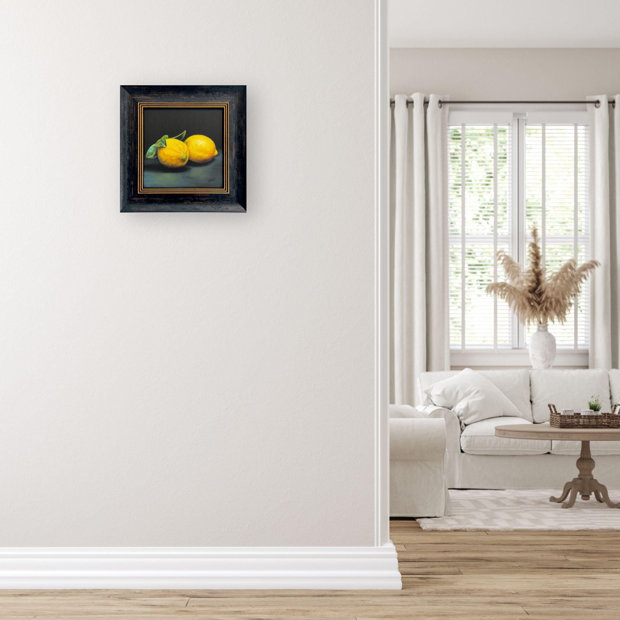 Cette œuvre d'art exceptionnelle est actuellement exposée et disponible à la vente à la Signet Contemporary Art Gallery et en ligne.

Infusée de chaleur et d'éclat, Zest for Life est une peinture à l'huile sur panneau qui rend hommage à l'éclat