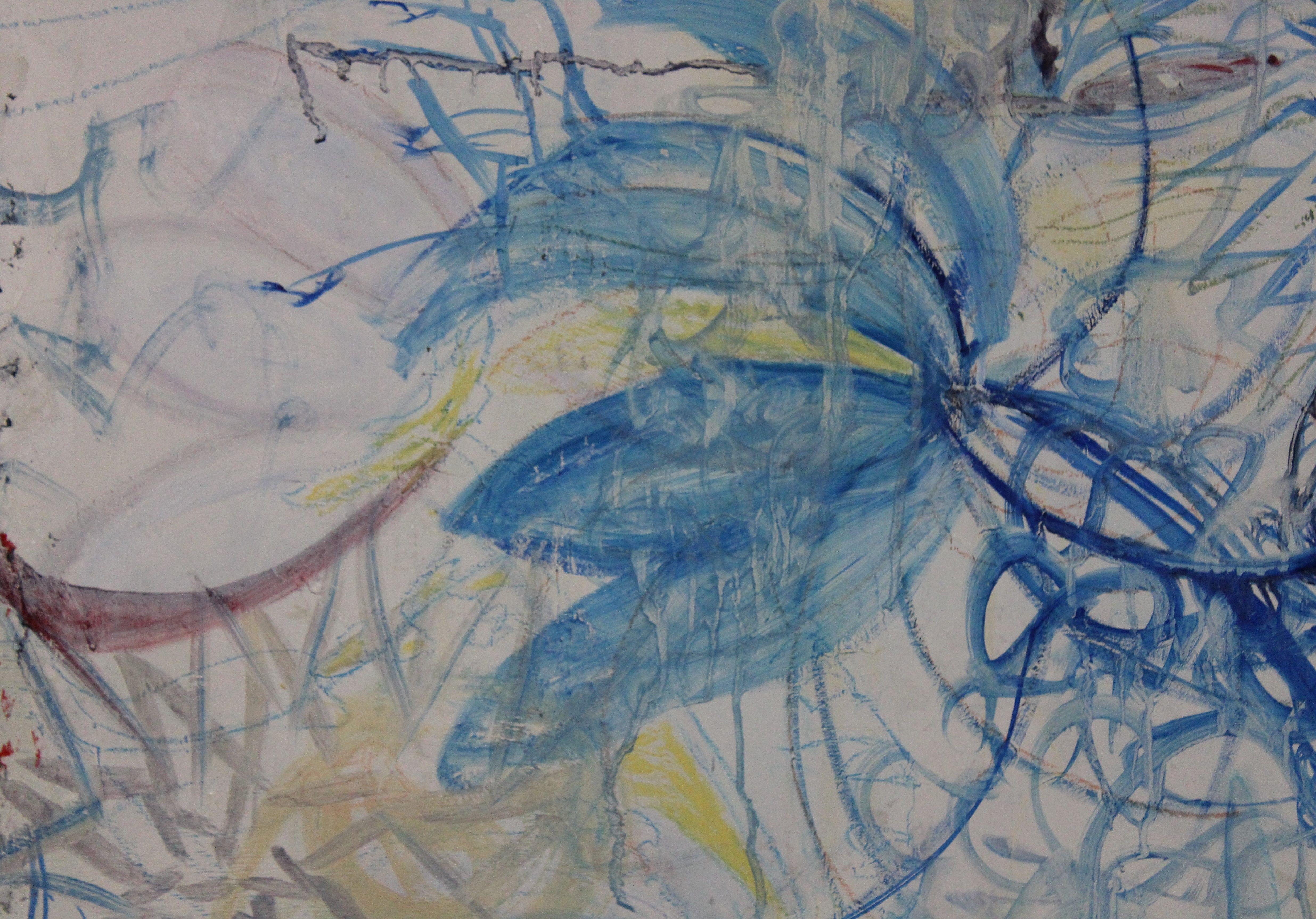 Stillleben, Gemälde, Öl auf Leinwand (Grau), Abstract Painting, von Sarah Ernst