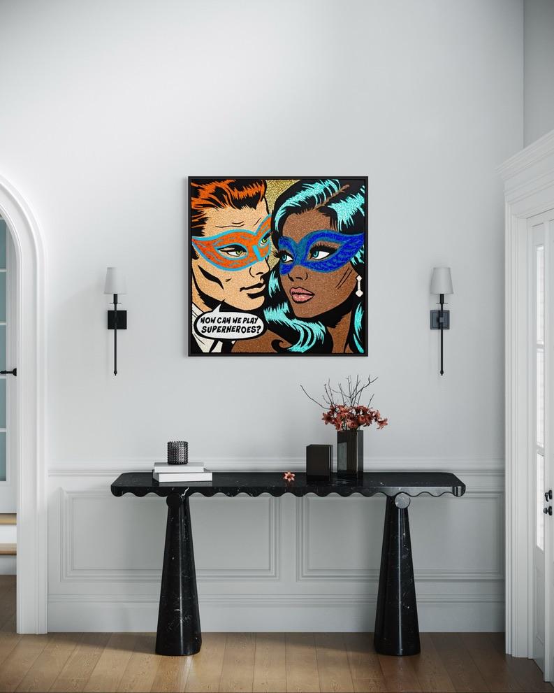 Spielzeit? (Pop-Art), Mixed Media Art, von Sarah Fishbein