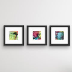 Graffiti No 62, 61 and 54, Triptych of Artwork, Colourful Abstract Paintings