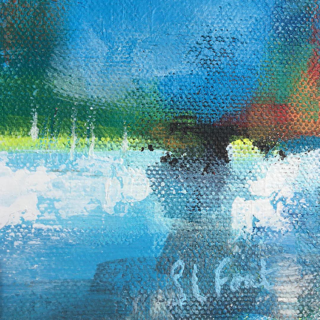 Sarah Foat, Peinture de paysage abstrait contemporaine exposée, Graffiti Art en vente 4