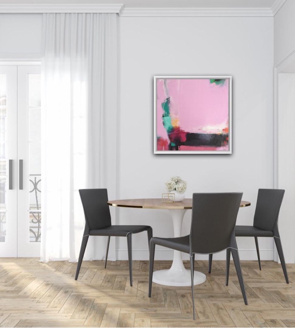 Sarah Foat, I Took You Over the Edge, pittura astratta contemporanea di paesaggio 2