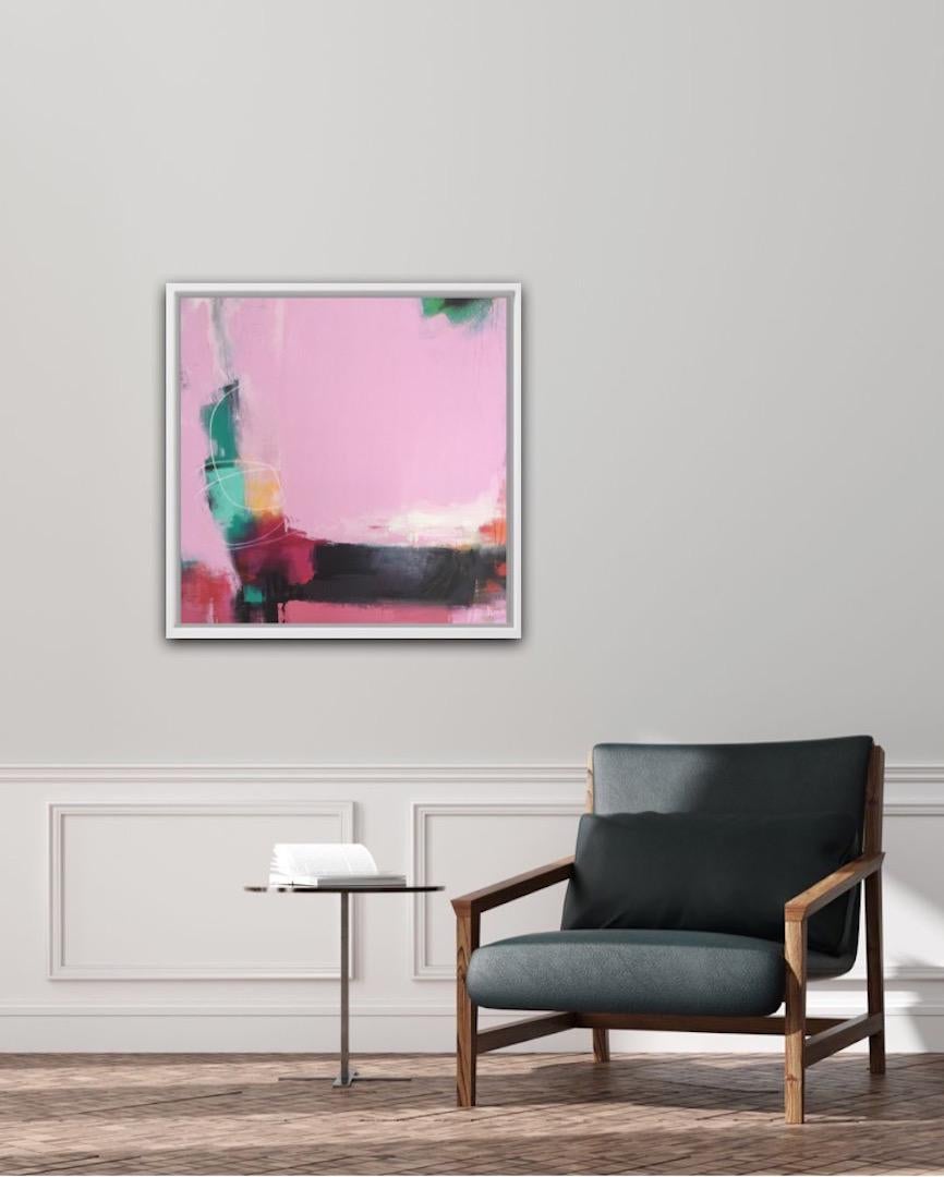 Sarah Foat, I Took You Over the Edge, pittura astratta contemporanea di paesaggio 5