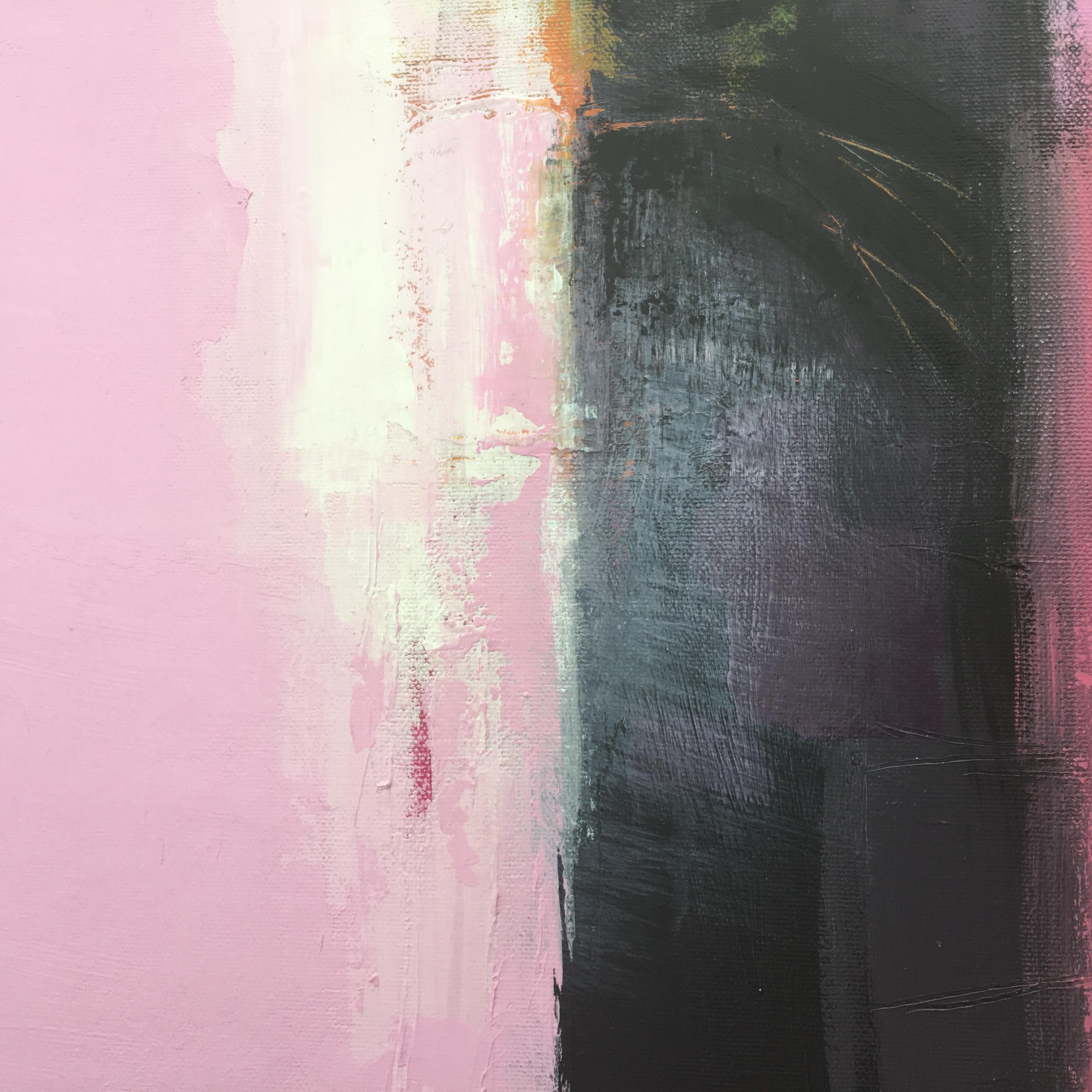 Sarah Foat, I Took You Over the Edge, pittura astratta contemporanea di paesaggio 6