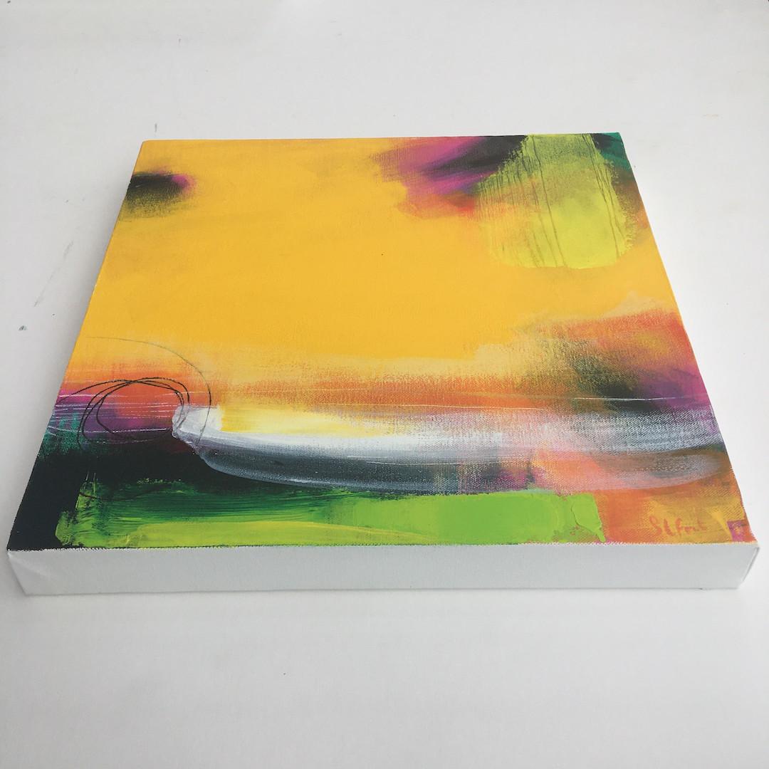 Sarah Foat, Estoy en tu alma, Pintura abstracta contemporánea de paisaje 1