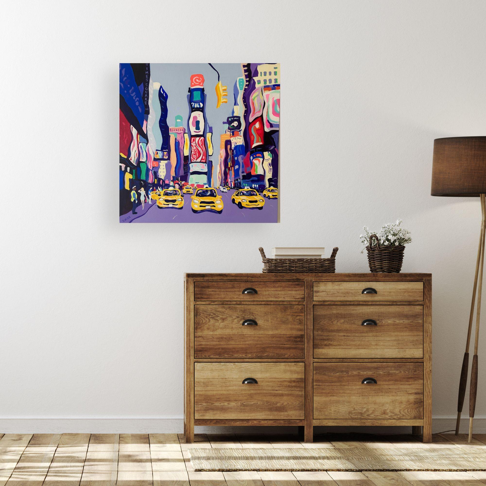 A Moment in Times Square-NY cityscape abstract surreal painting-contemporary Art For Sale 4