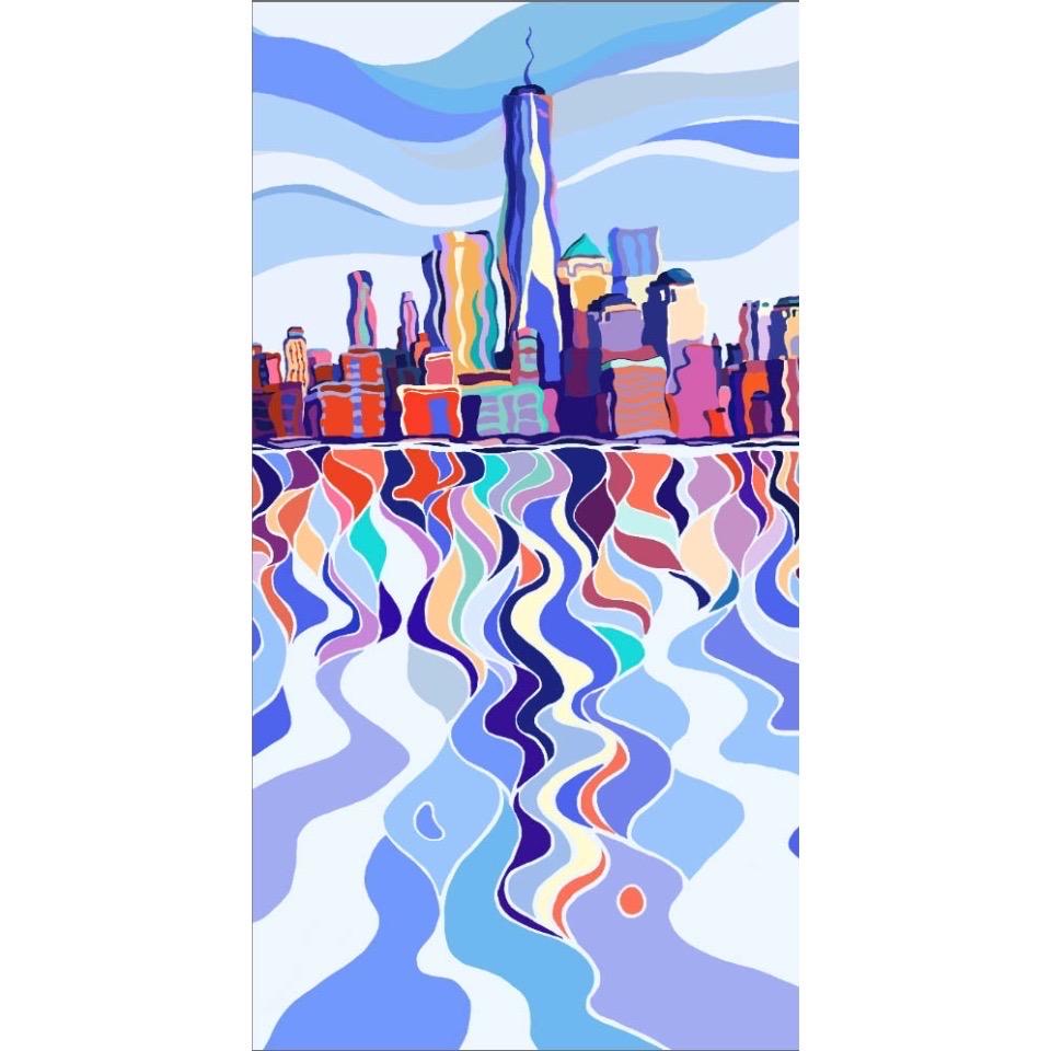 Manhattan Reflections  limited edition framed print by Sarah Fosse