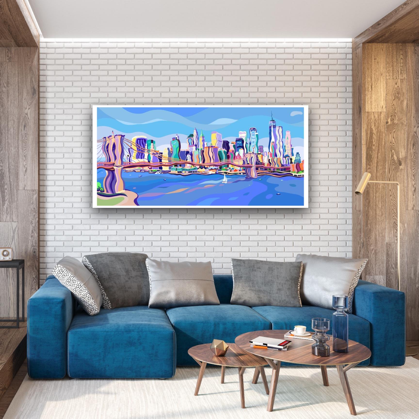 Inspired by Manhattan's Skyline

Sarah paints an original artwork freehand using professional drawing tools and a specialised tablet. A highly technical printing technique called dye sublimation is then used to print the artwork in HD on to