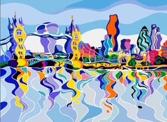 Tower Bridge and City Reflections, gerahmter Druck in limitierter Auflage von Sarah Fosse