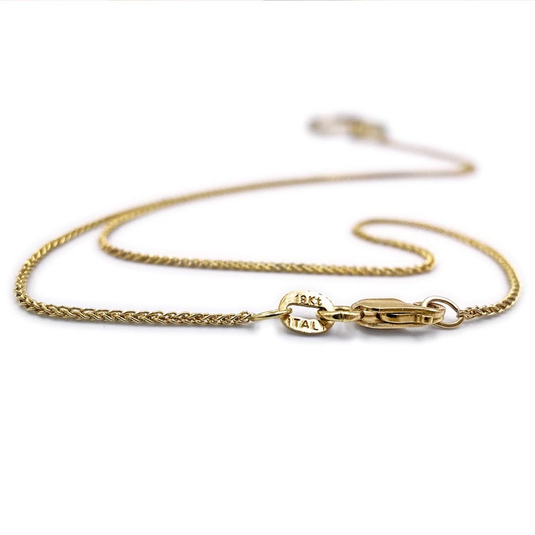 Sarah Graham White Diamond Gold Open Pebble Pendant Necklace at 1stDibs