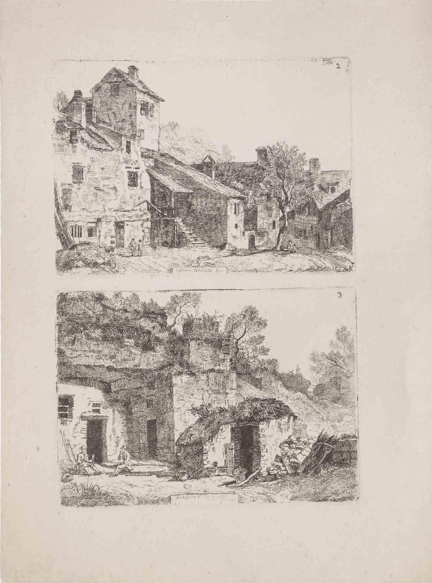 The Village is a lithograph print on paper in the Late 19th century realized by Sarah Green.

Signed on the plate

Good conditions.

From the suite of "France Pittoresques, including costume of the world.