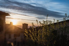 Sonnenuntergang über den Dächern, Italien