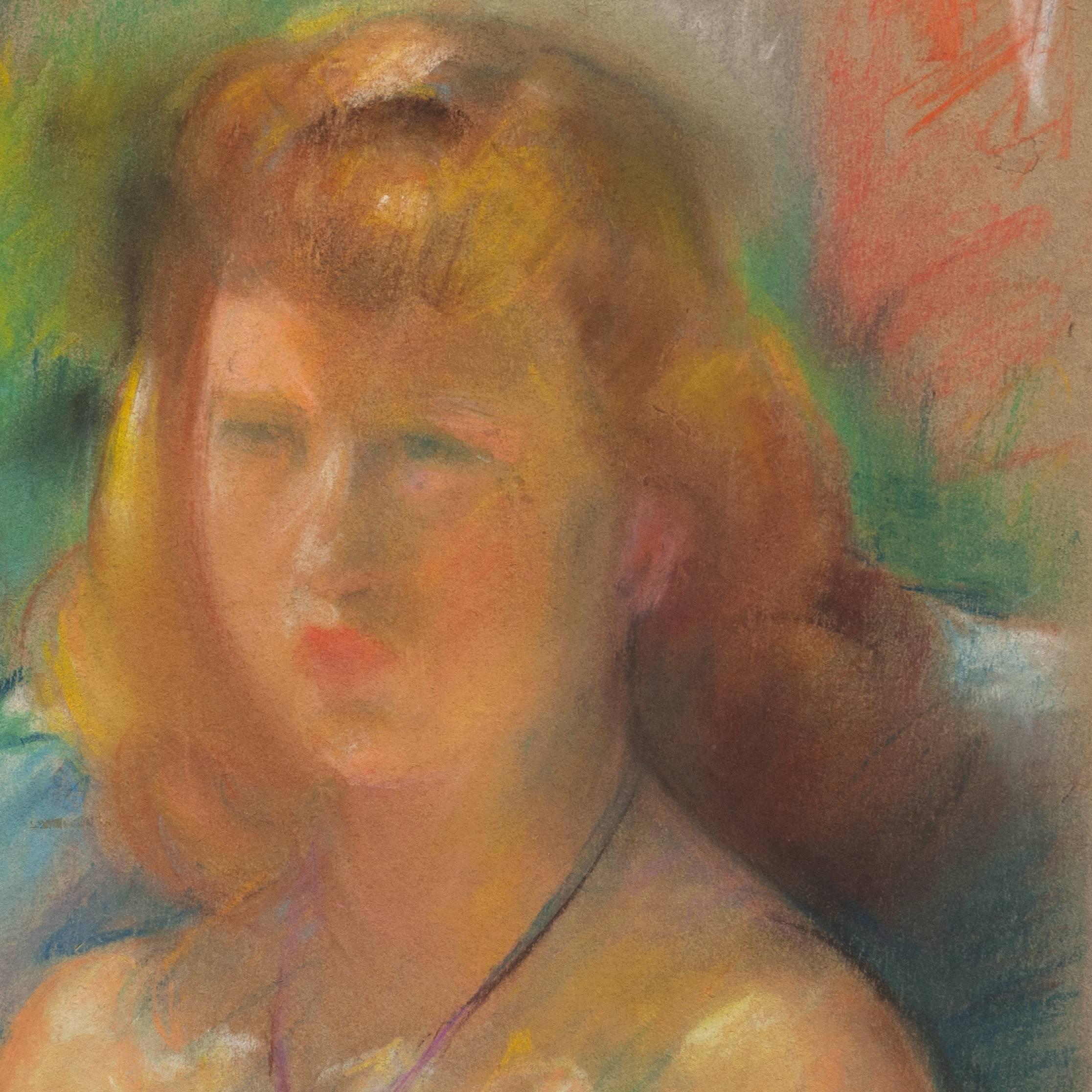 'Study of a Young Woman', California Woman artist, Art Institute of Chicago For Sale 2