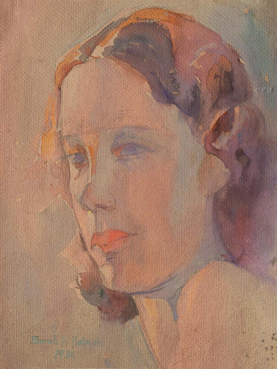Sarah Hobson - 'Study of a Young Woman', California Woman artist, Art ...