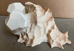 "Fractal" - Escultura contemporánea de cerámica y cristal