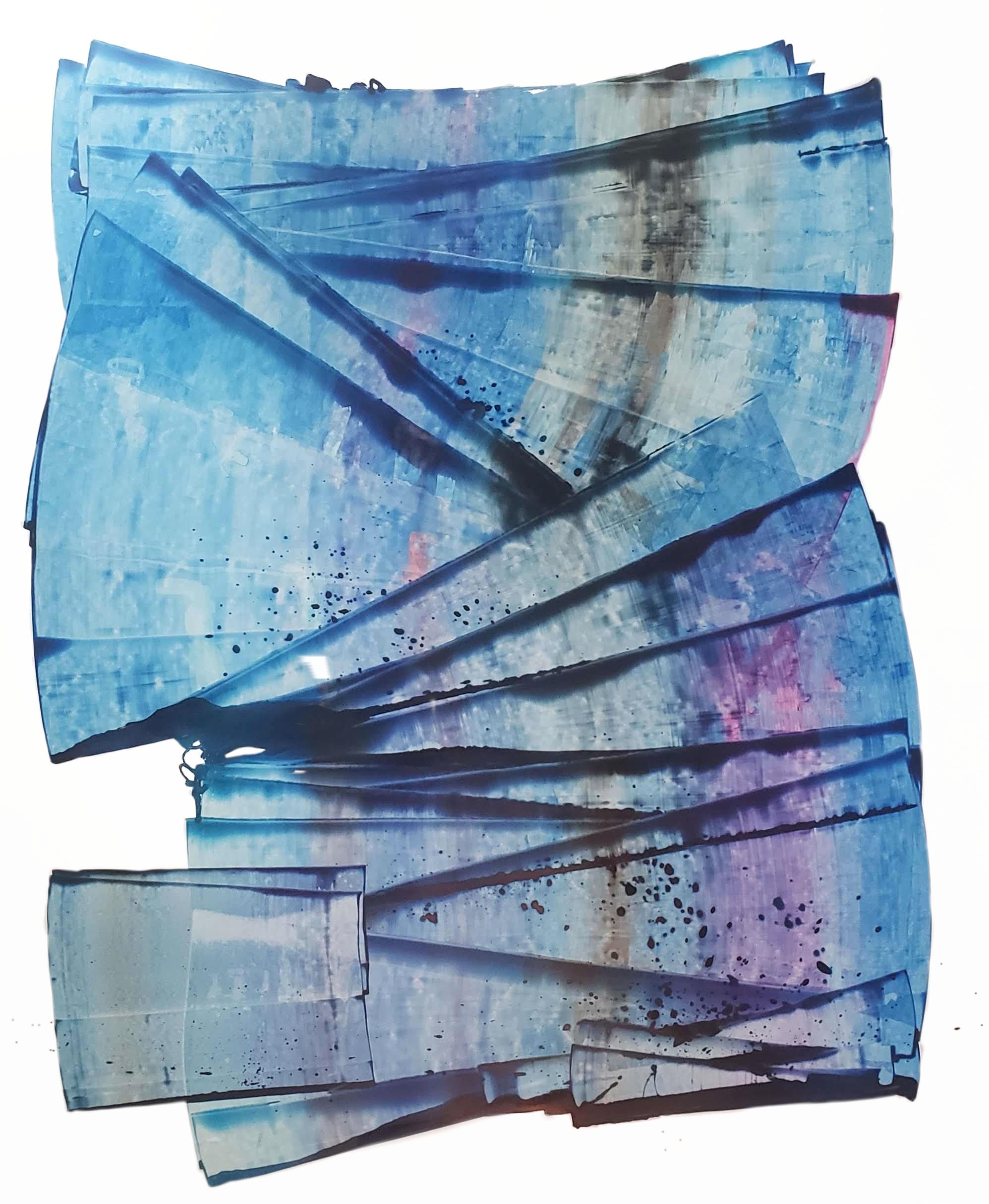 « During the First » de Sarah Irvin, encre abstraite sur papier Yupo 