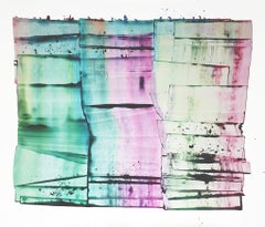 Sarah Irvin "Impressione" Pittura astratta ad inchiostro su carta