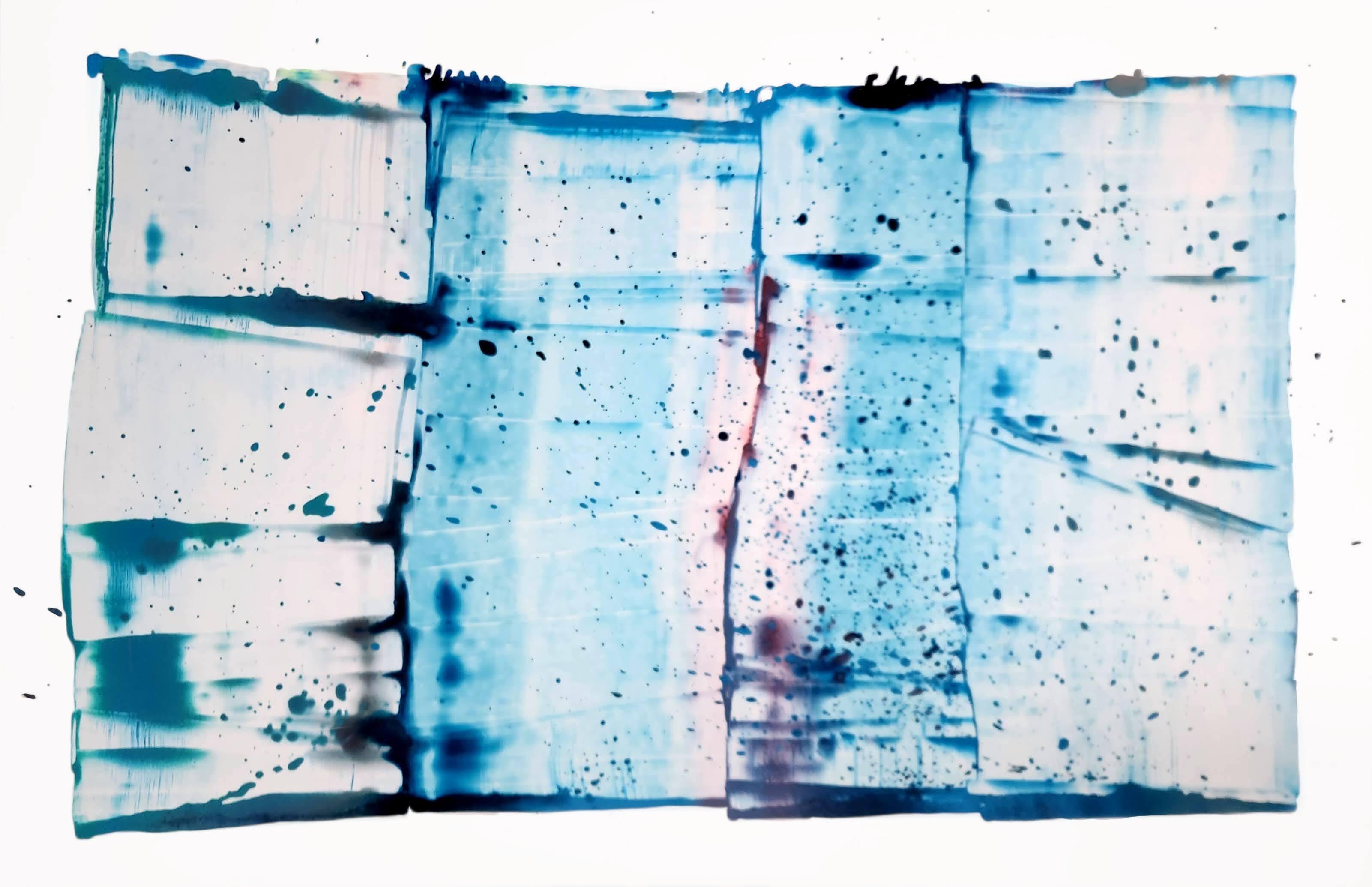 Sarah Irvin "Where You Left Me" 2025 Tinte auf Yupo-Papier 26 x 40 Zoll.