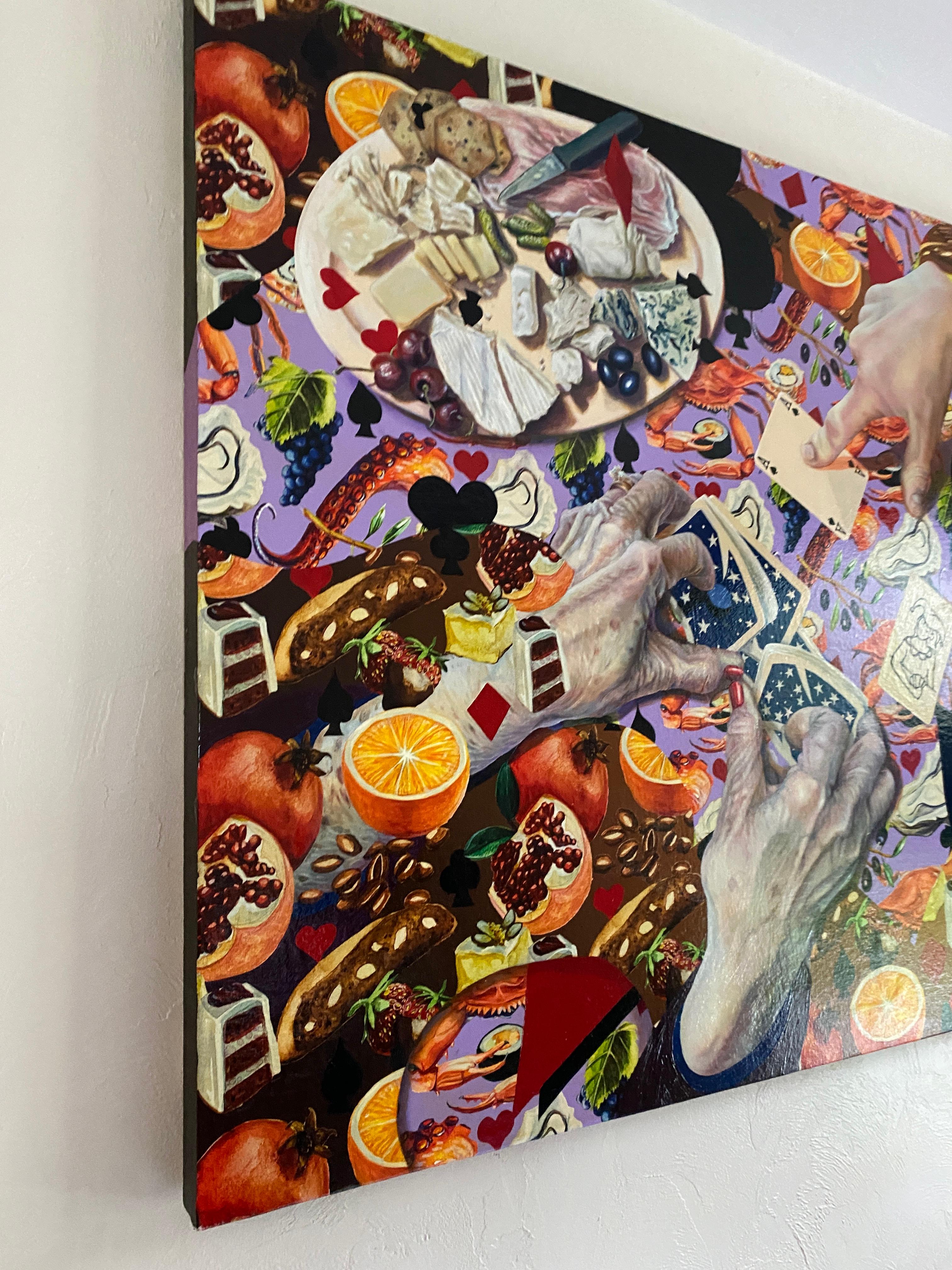 Amethyst Dynamite - Contemporary Painting by Sarah Jacobs