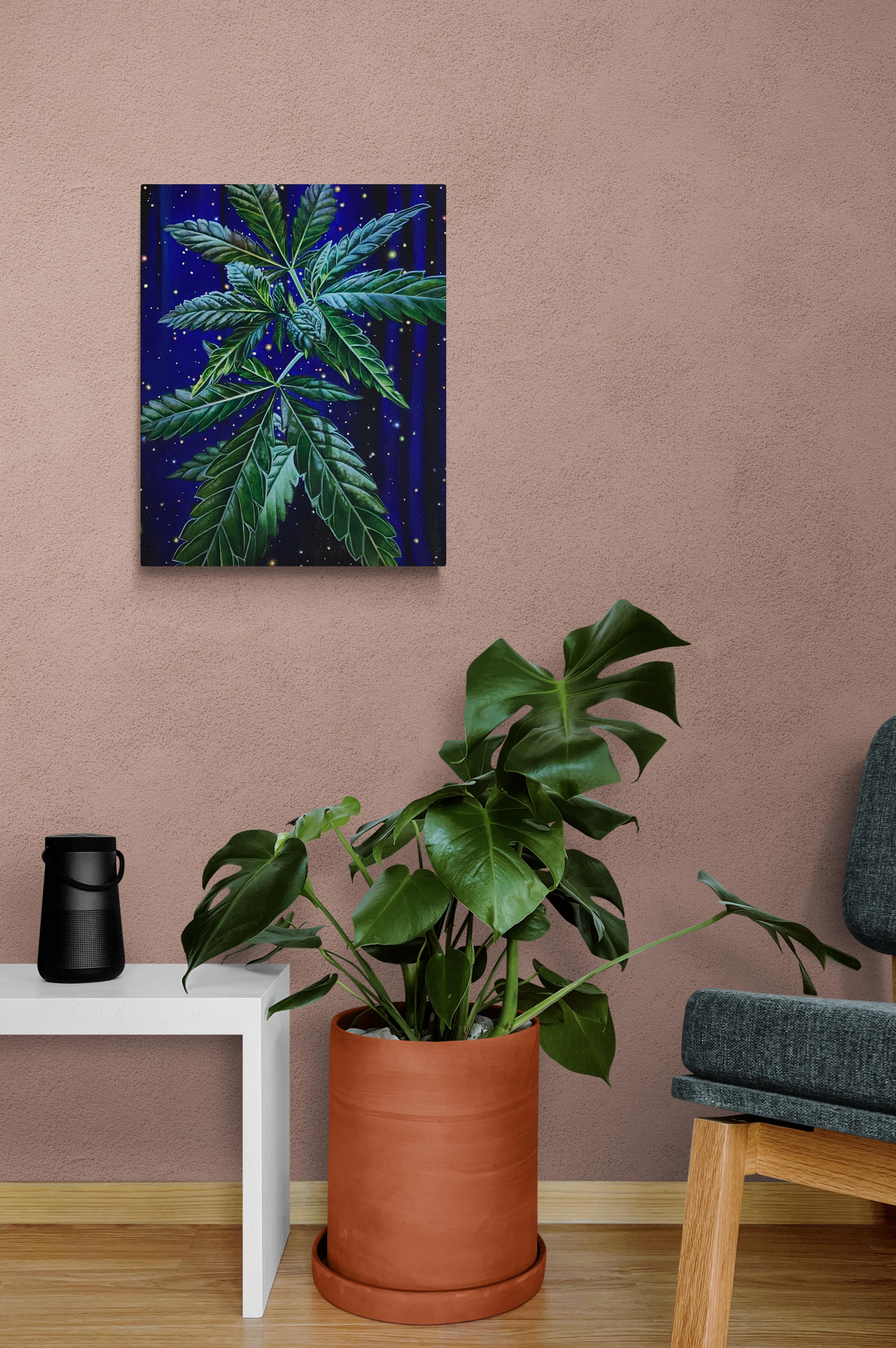 Tacky, Original Contemporary Botanical Marijuana Still Life Painting
20