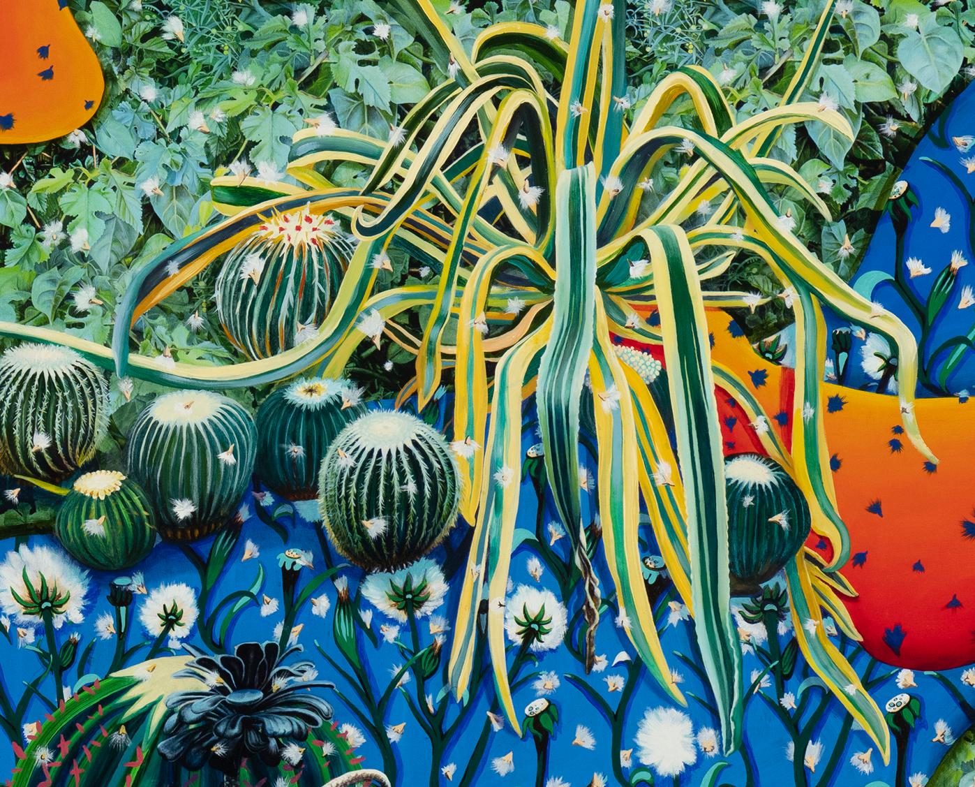 Touchy-Feely, Original Contemporary Nature-Inspired Surrealist Diptych Painting 4