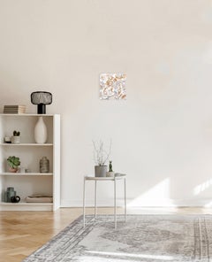 Life to the Full LA 4 - White and Beige Neutral Colored Original Abstract Art