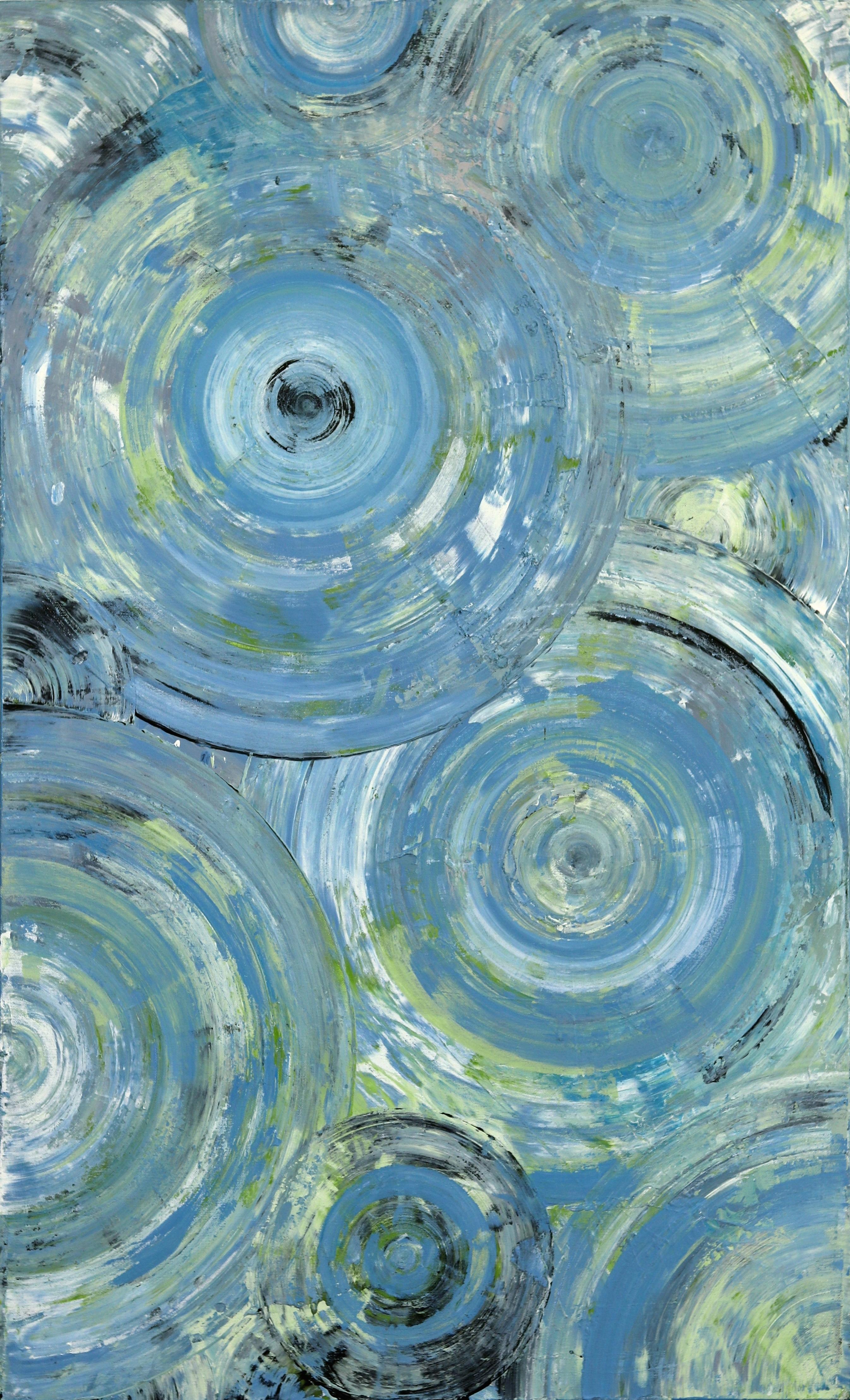 La vita al massimo LA Blue 2 - Pittura acrilica originale su tela - Art di Sarah Johnson