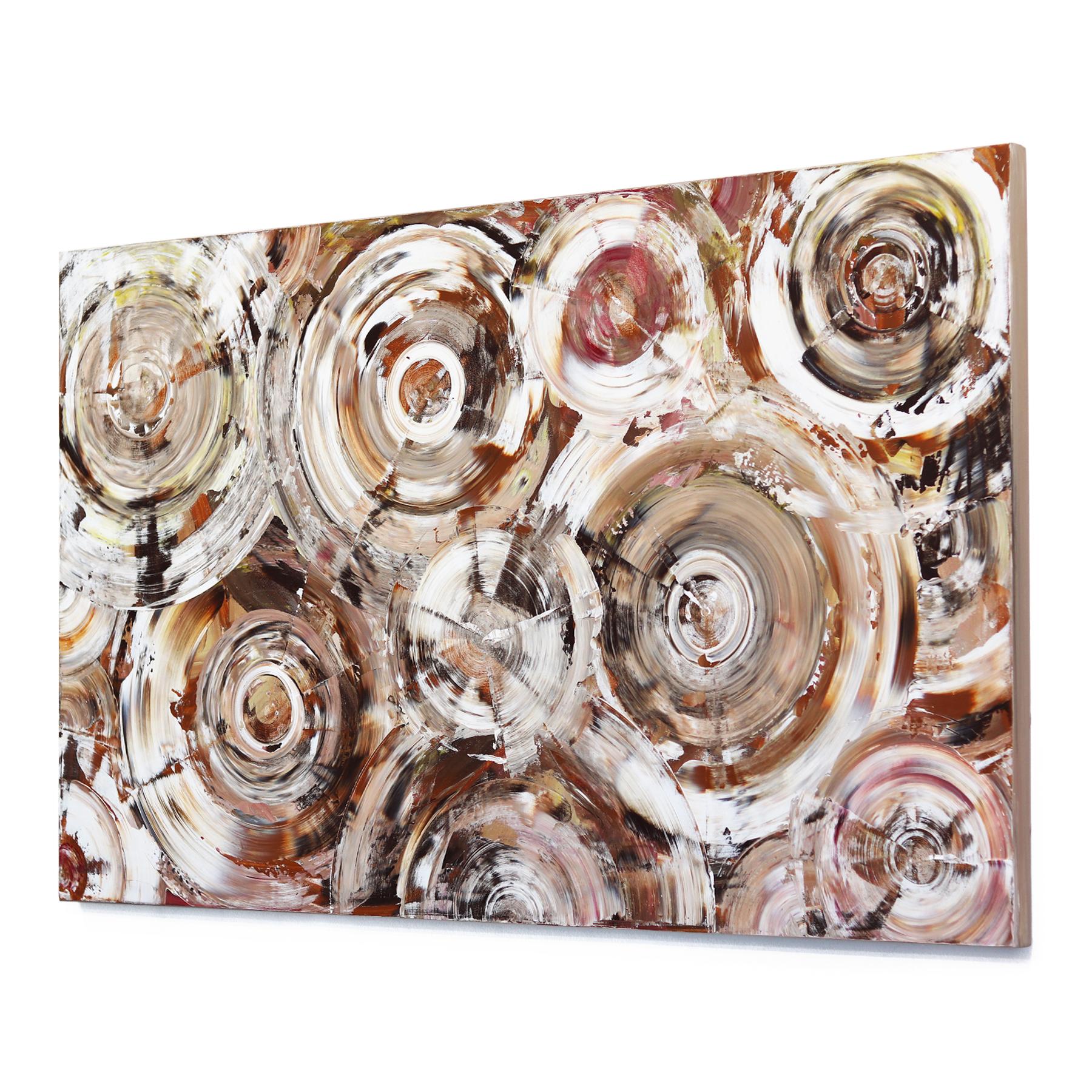 Life to the Full Neutral 2 - Earth Tone Acrylic Painting on Canvas For Sale 2