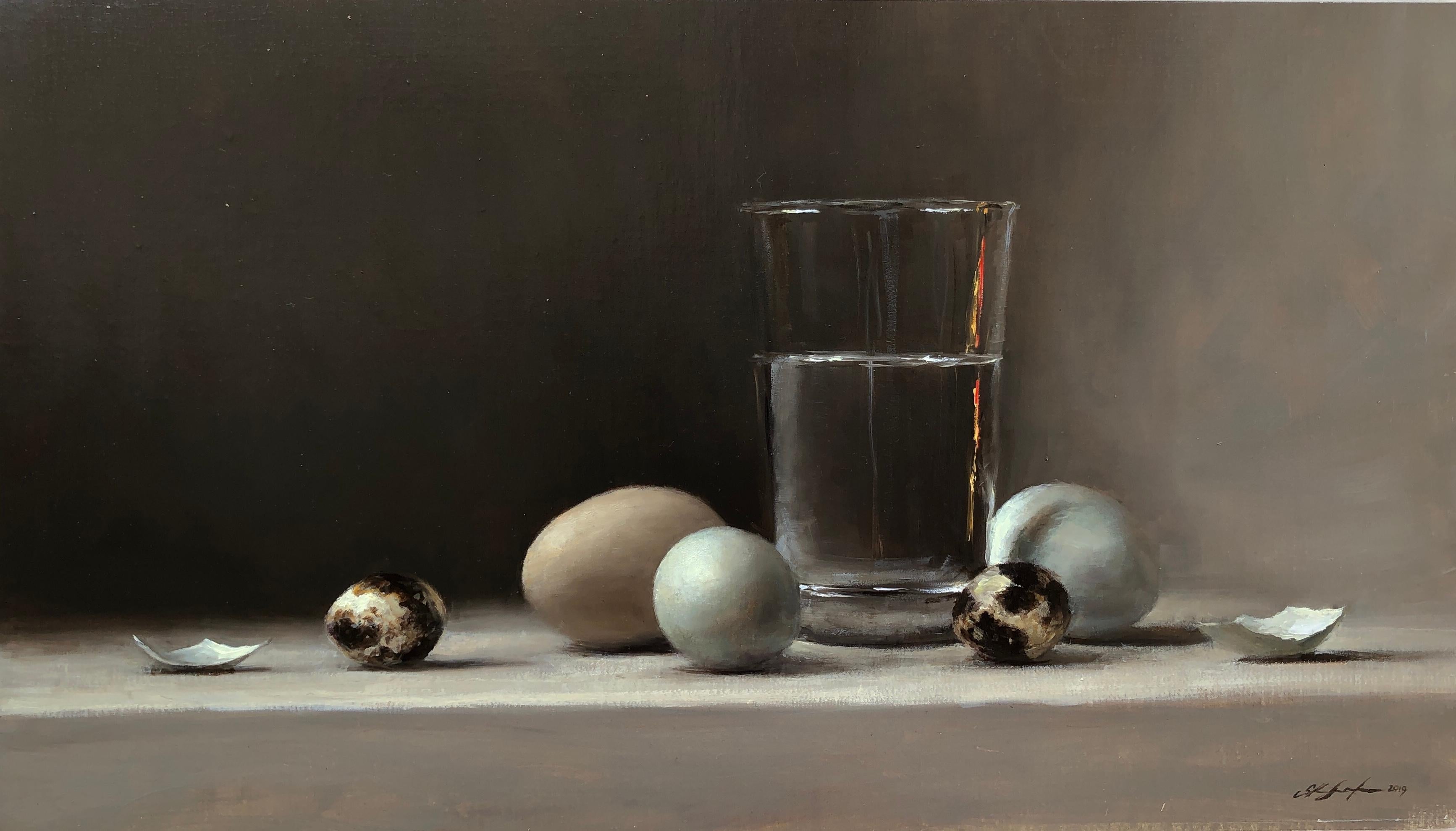 Sarah Lamb Still-Life Painting - Eggs