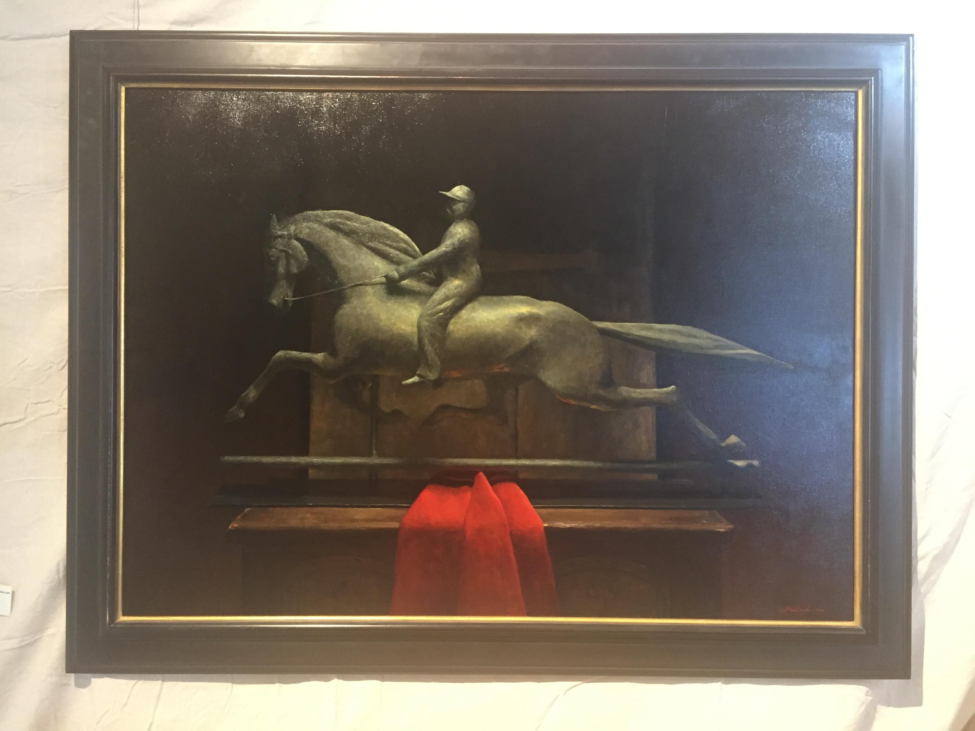 Veleta Caballo y Jinete - Painting Académico de Sarah Lamb