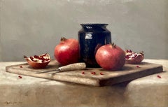 „ Granatäpfel und Steingut“ 2013 Sarah Lamb Ölgemälde Stillleben
