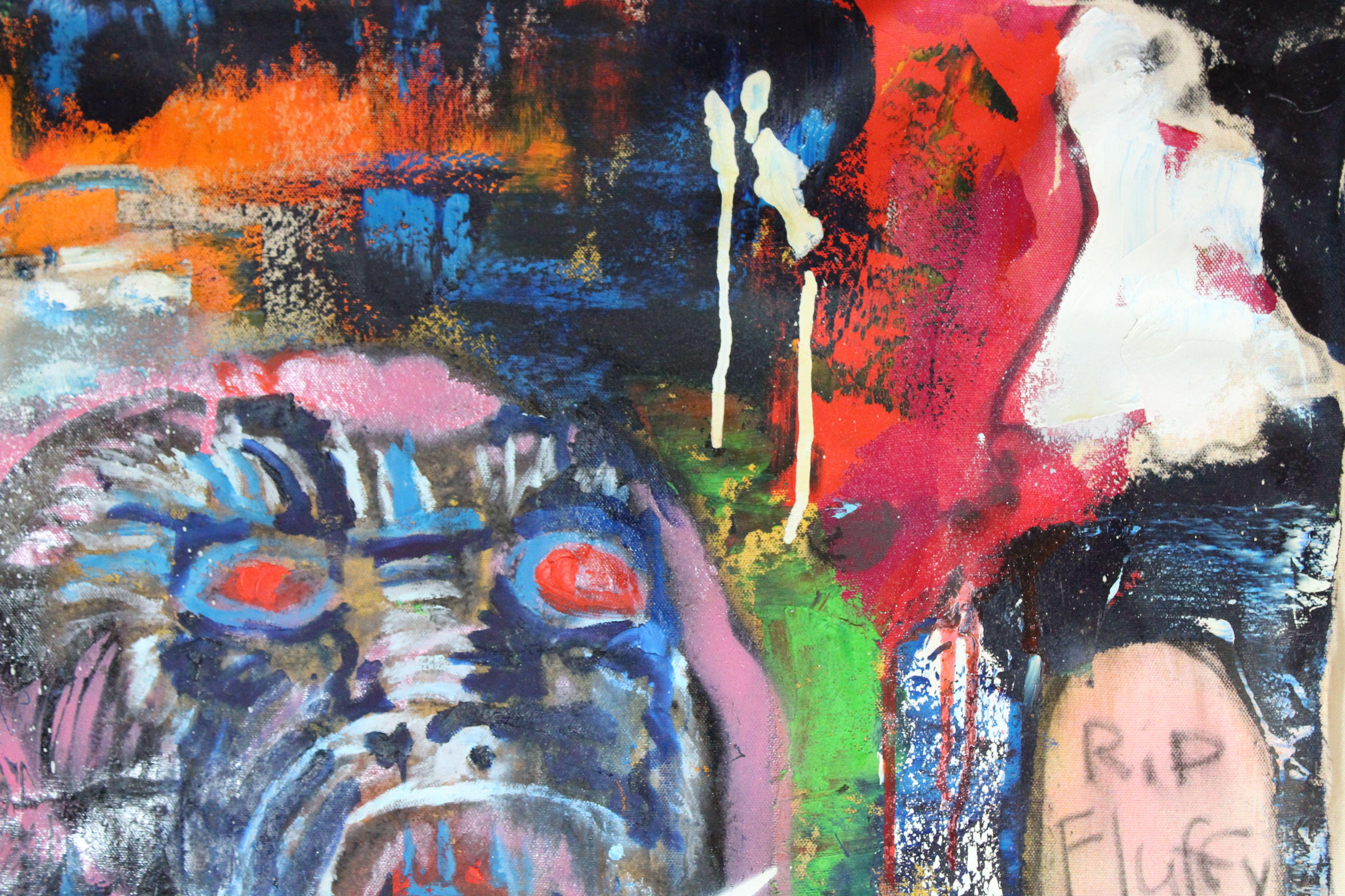 Bump in the Night, Pittura, Olio su tela - Painting Contemporaneo di Sarah Lapp