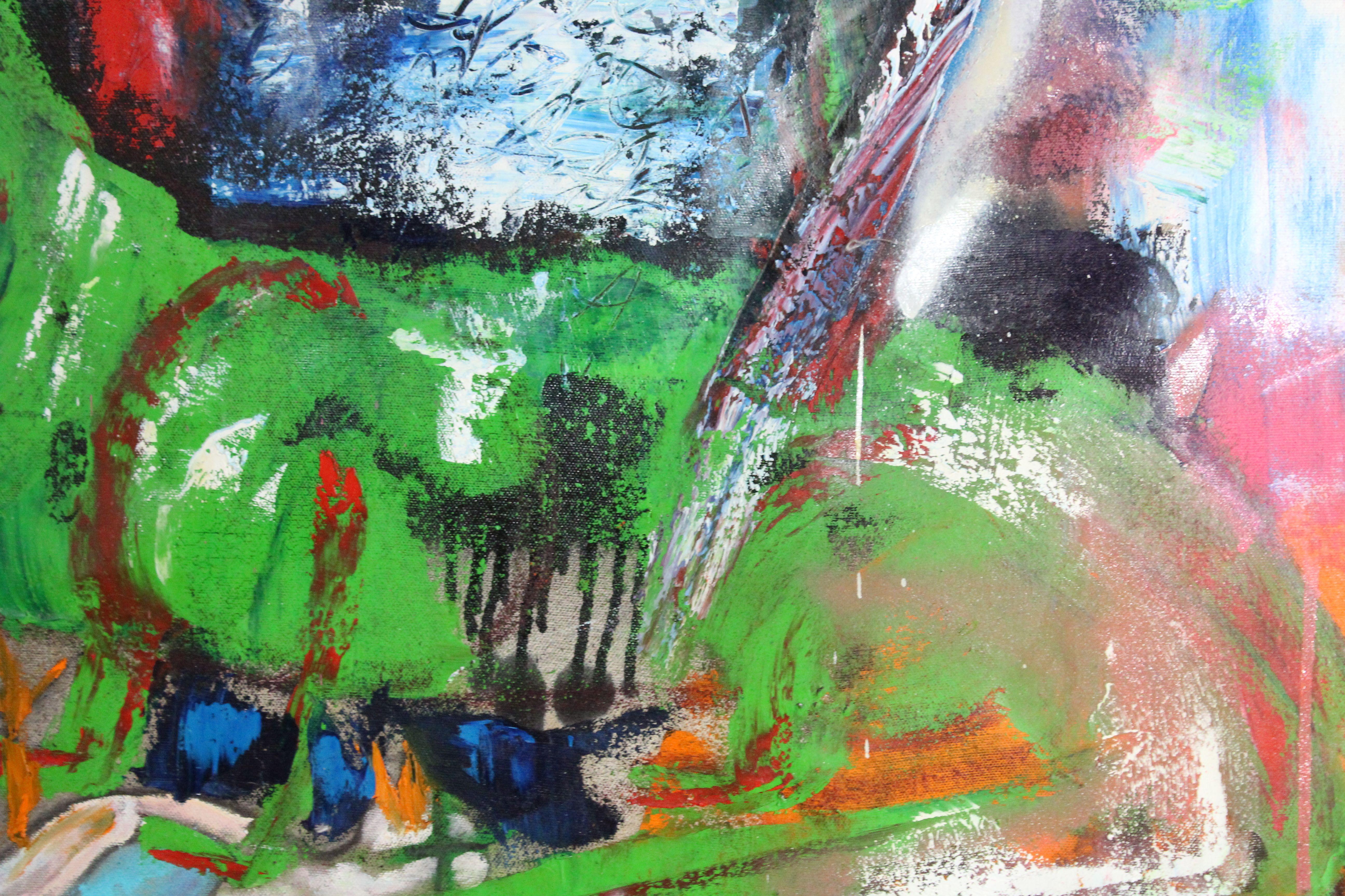 Bump in the Night, Pittura, Olio su tela in vendita 2