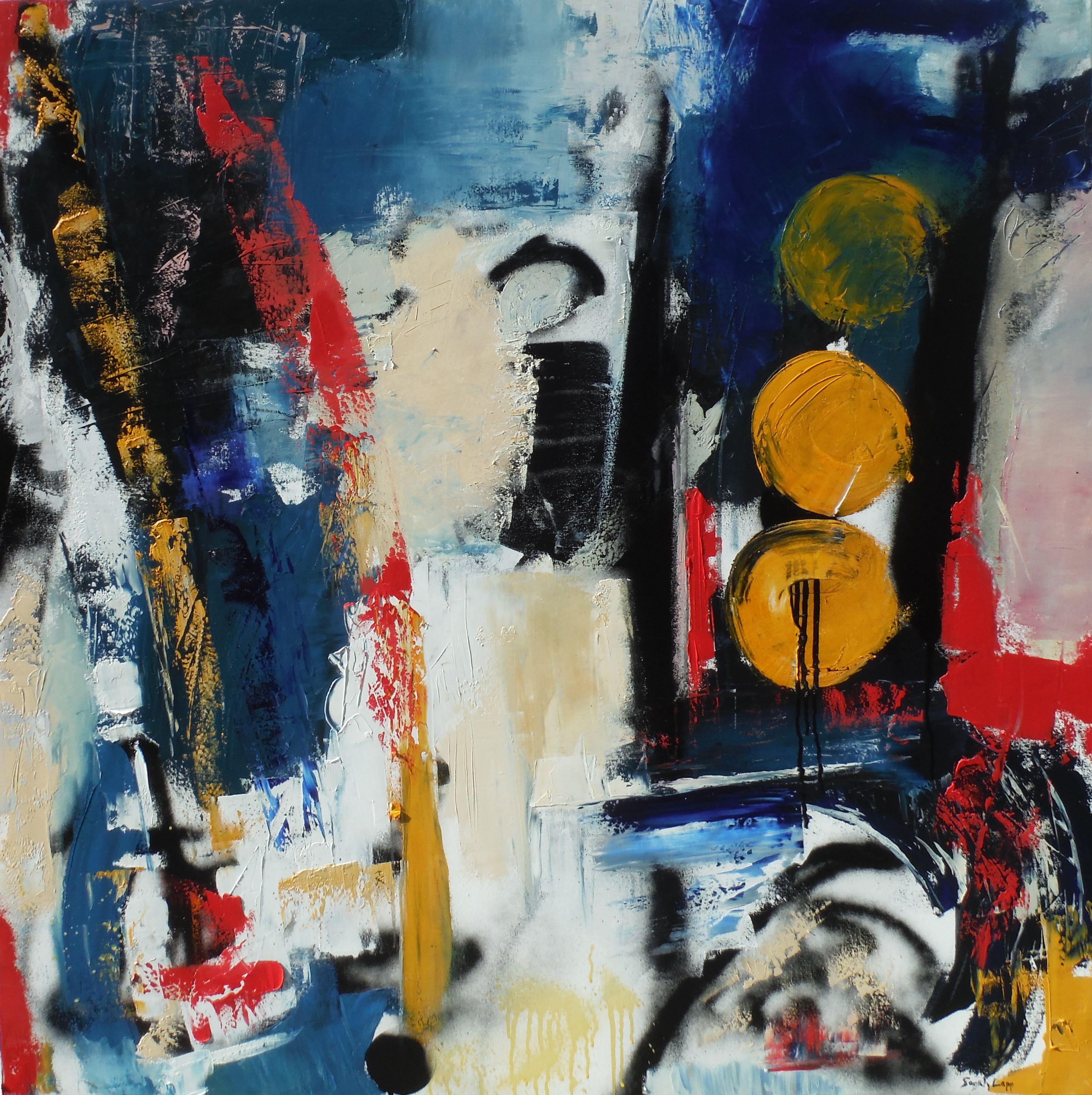 Abstract Painting di Sarah Lapp - Dare, Pittura, Olio su tela