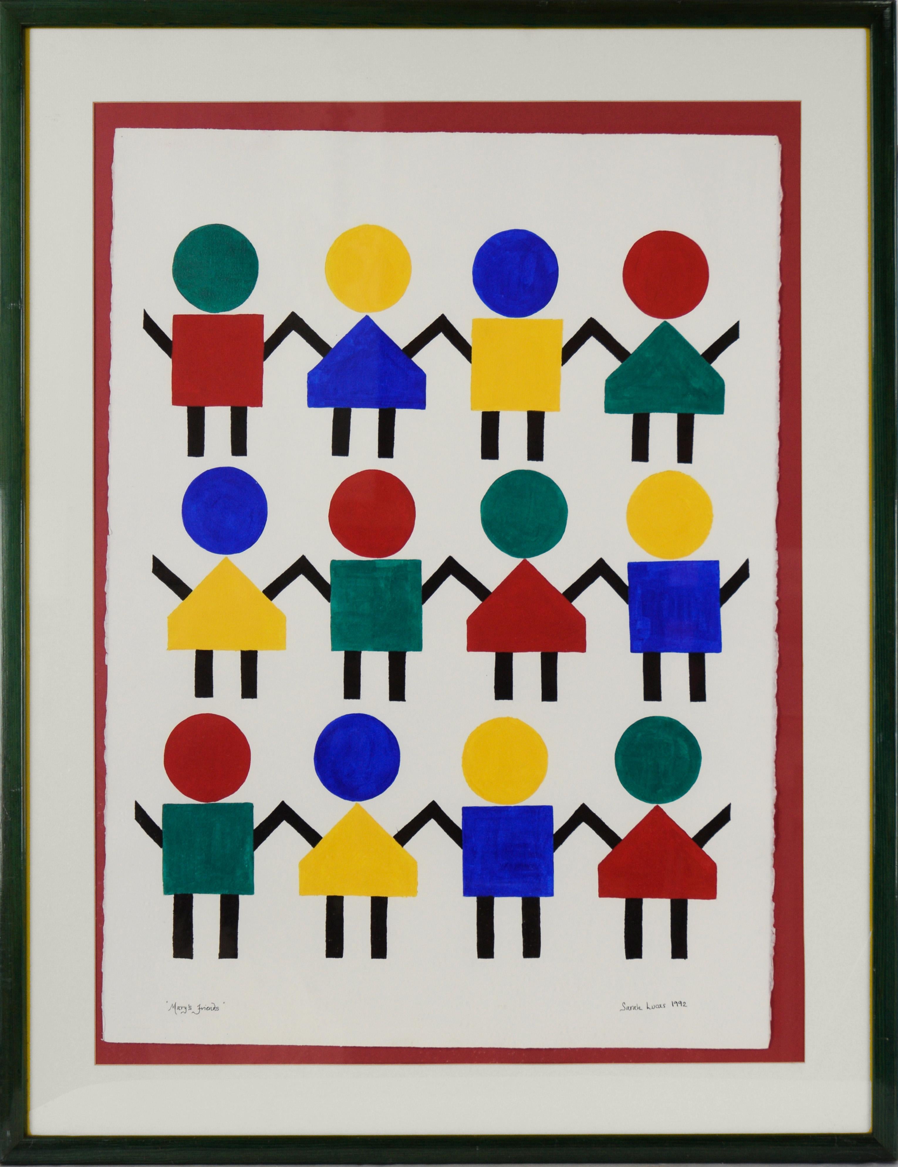 "Gli amici di Mary" - Originale 1992 Acrilico su carta