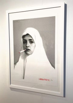 Fighting Fire With Fire, Screen Print, Black and White, Signed, Framed