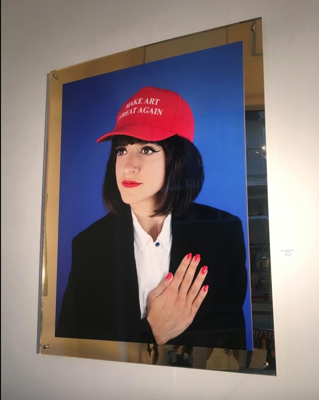 Make Art Great Again, Color Photography, Self Portrait, Political Art, Signed - Print by Sarah Maple