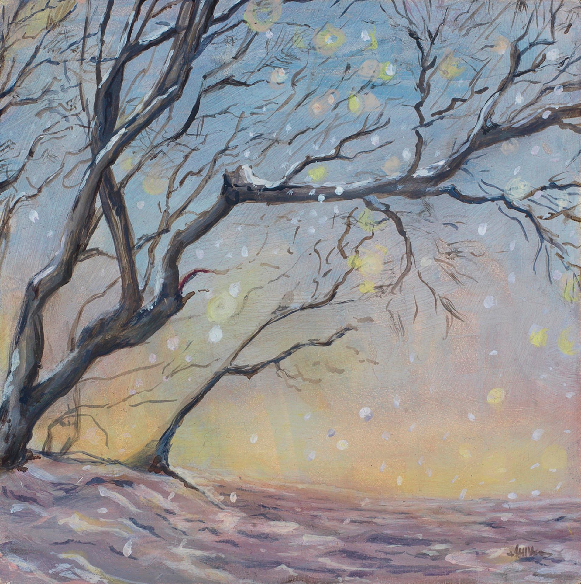 Sarah Means Landscape Painting - Winter Light