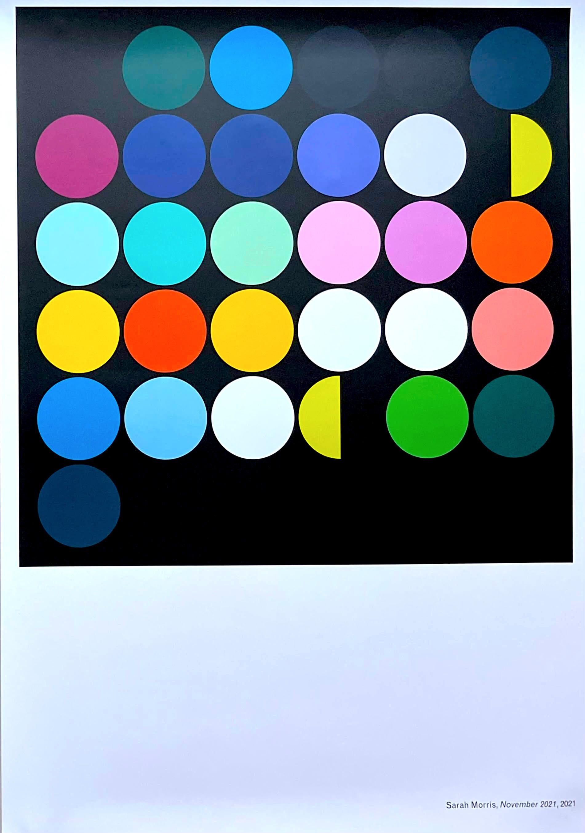 Novembre 2021 litografia astrazione geometrica artista firmato numerato COA 13/100 - Print Contemporaneo di Sarah Morris