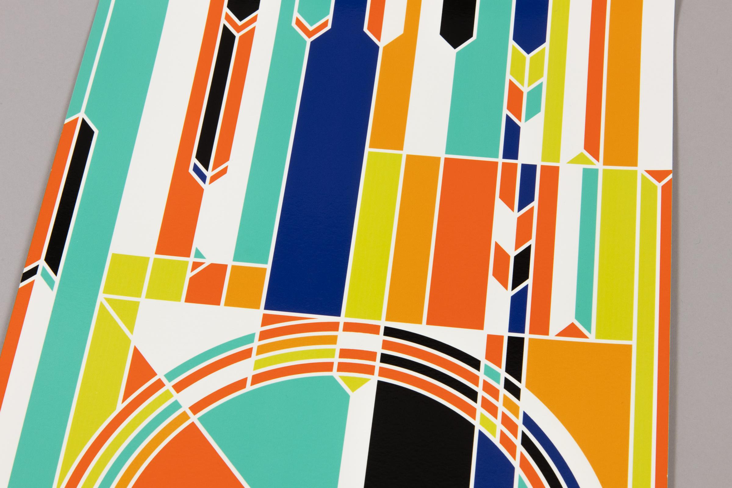 Sarah Morris, Londres - Impression signée, abstraction géométrique, signée à la main en vente 1